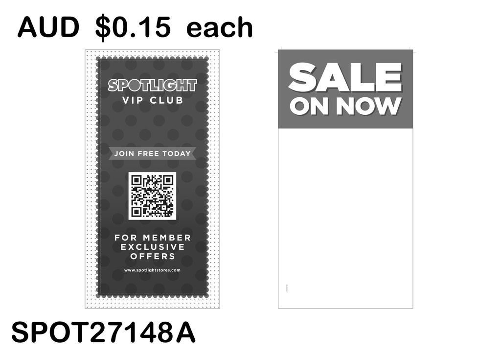 SALE ON NOW HEADER CARD - VIP QR CODE (SPOT27148 A)25PCS/SET