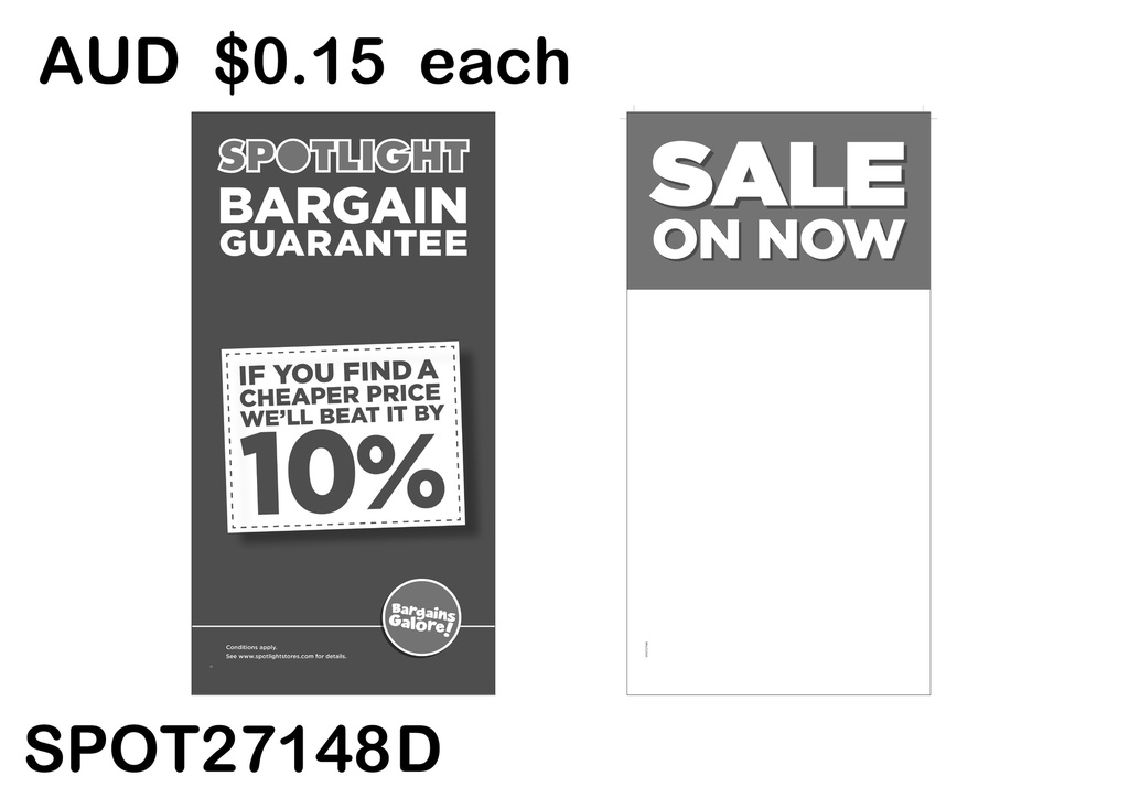 SALE ON NOW HEADER CARD - BARGAIN GUARANTEE (SPOT27148 D)25PCS/SET