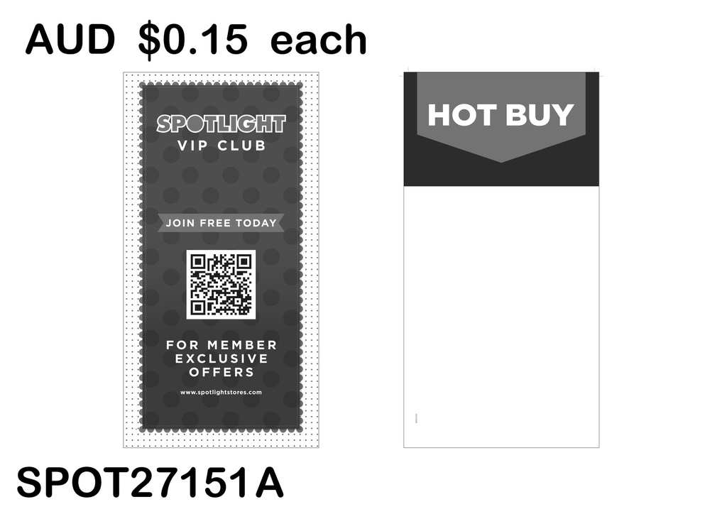 HOT BUY HEADER CARD - VIP QR CODE  (SPOT27151 A)25PCS/SET